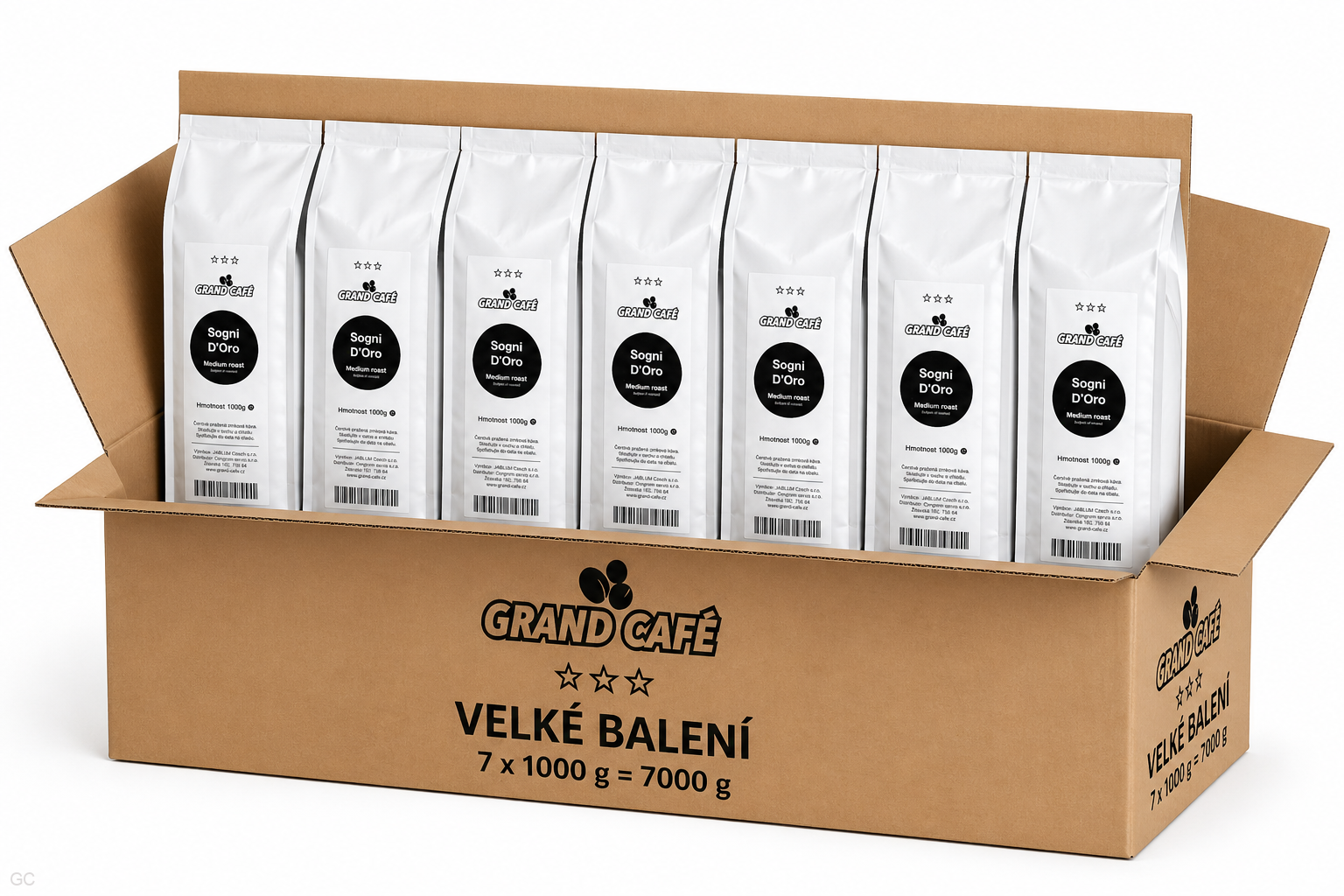 Grand Café Sogni D´Oro - 7x1kg, zrnková káva