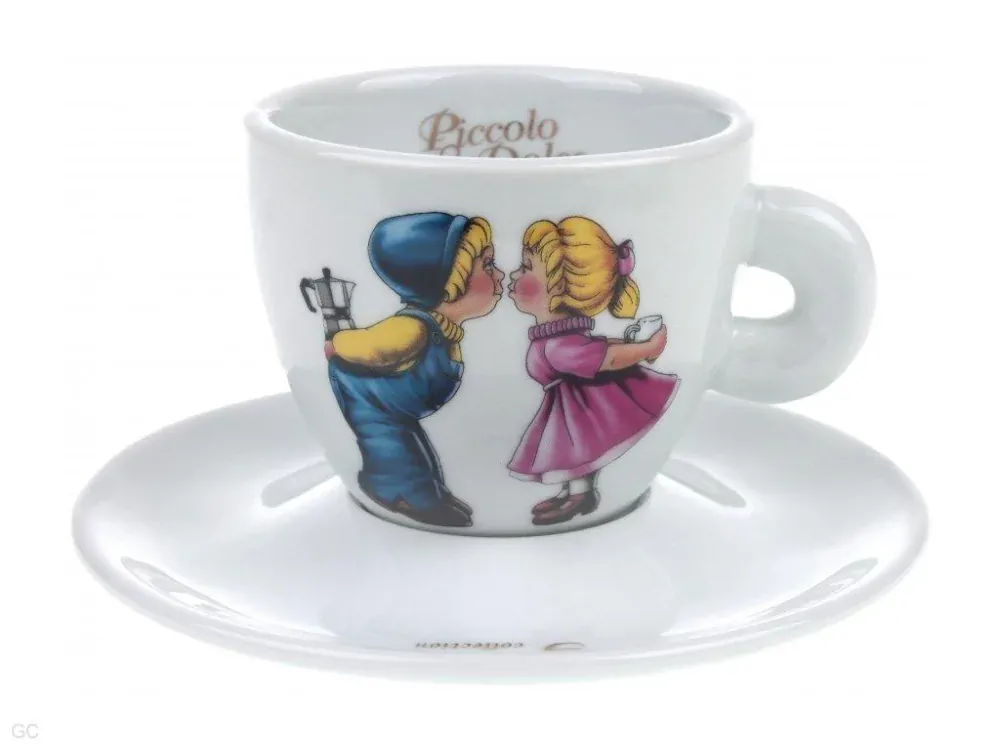 Lucaffé PICCOLO&DOLCE cappuccino, porcelánový šálek s podšálkem 150 ml