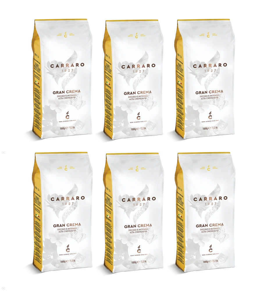 Carraro Gran Crema - 6x 1kg, zrnková káva