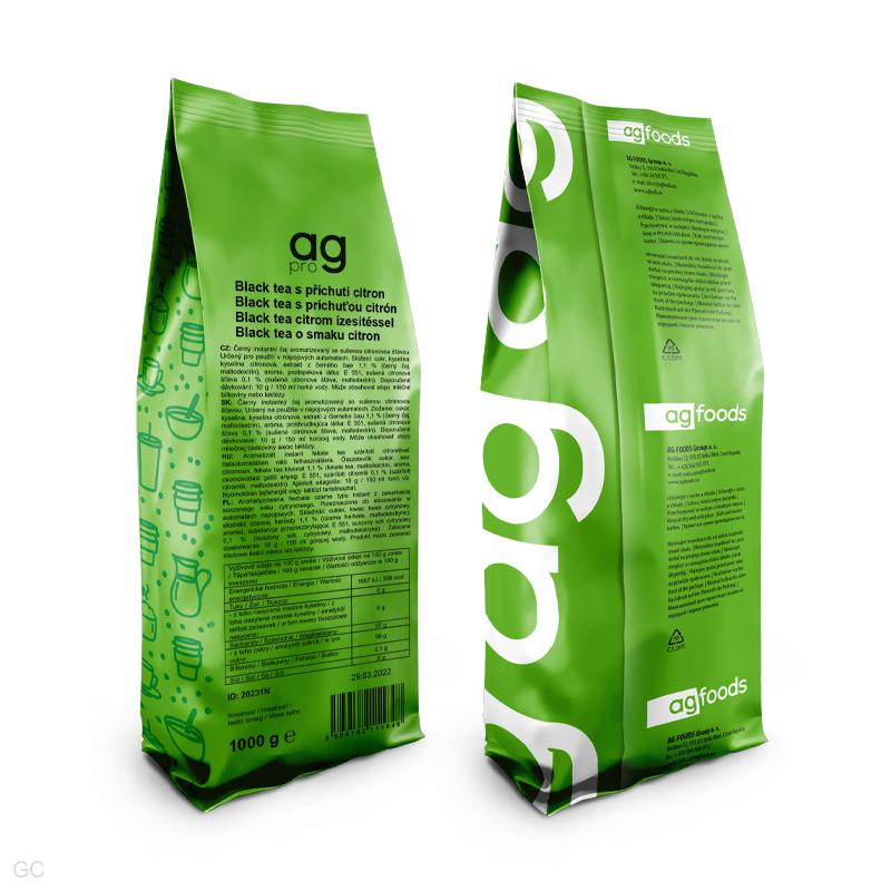 AG PRO Black tea s příchutí citron 1kg