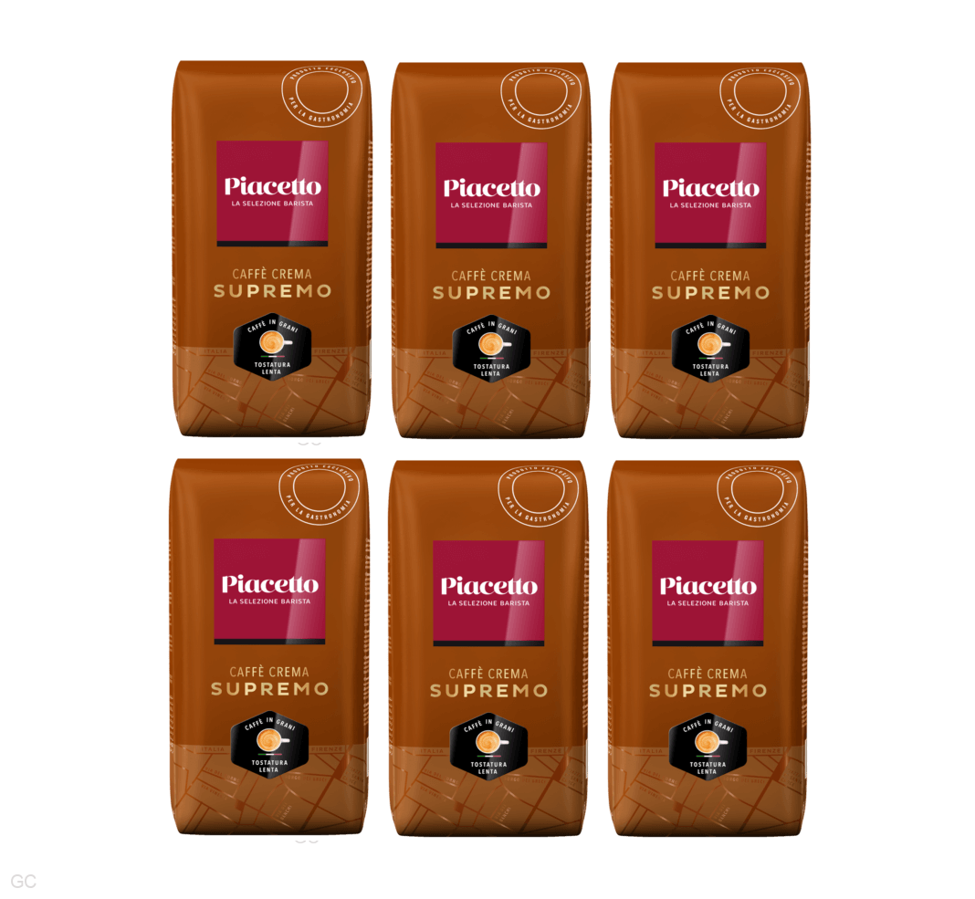 Piacetto Supremo Crema - 6x 1kg, zrnková káva