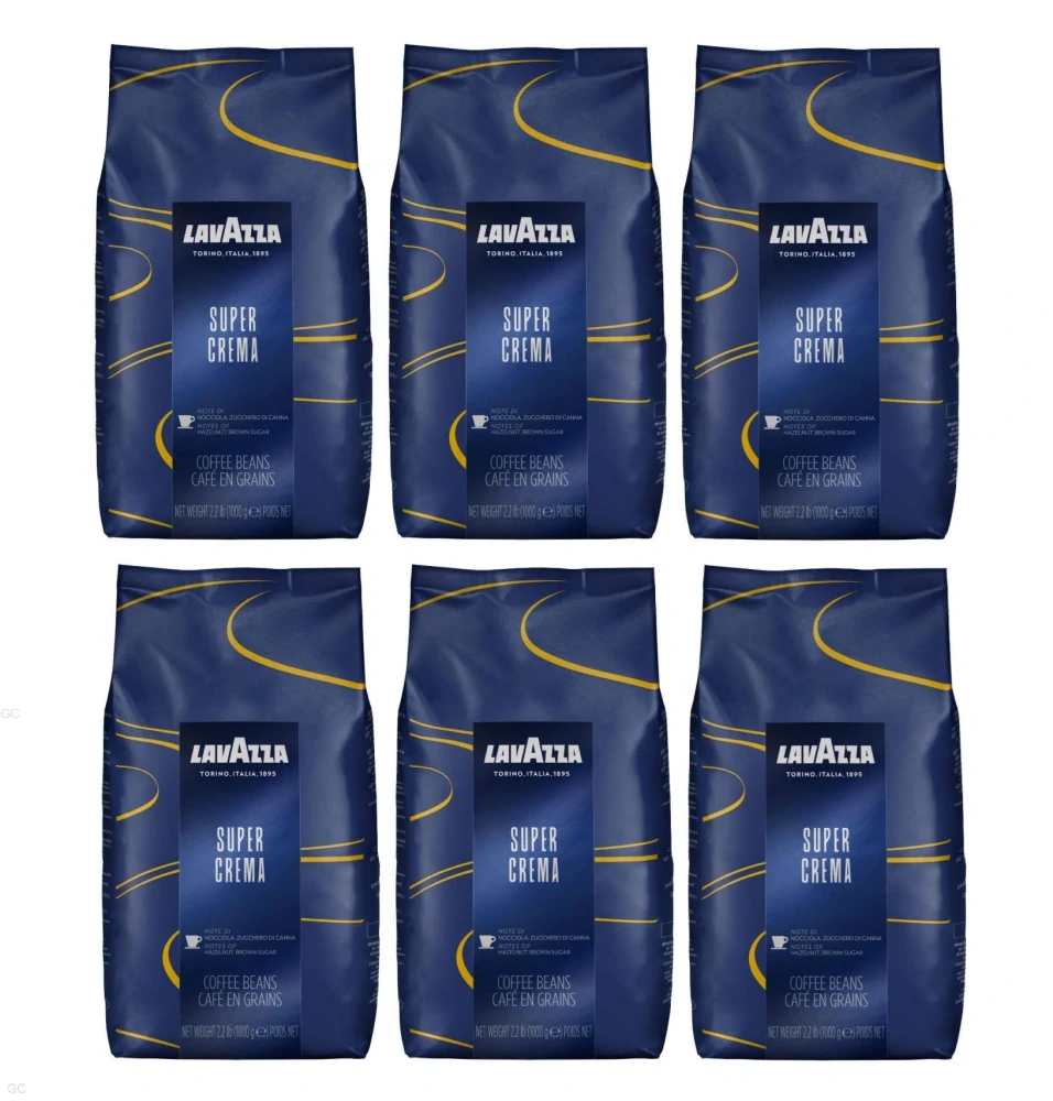 Lavazza Super Crema - 6x 1kg, zrnková káva