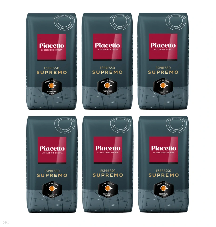 Piacetto Supremo Espresso - 6x 1kg, zrnková káva
