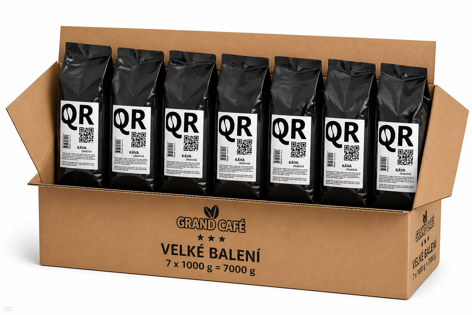 QR Caffé Black Classic - 7x1kg, zrnková káva