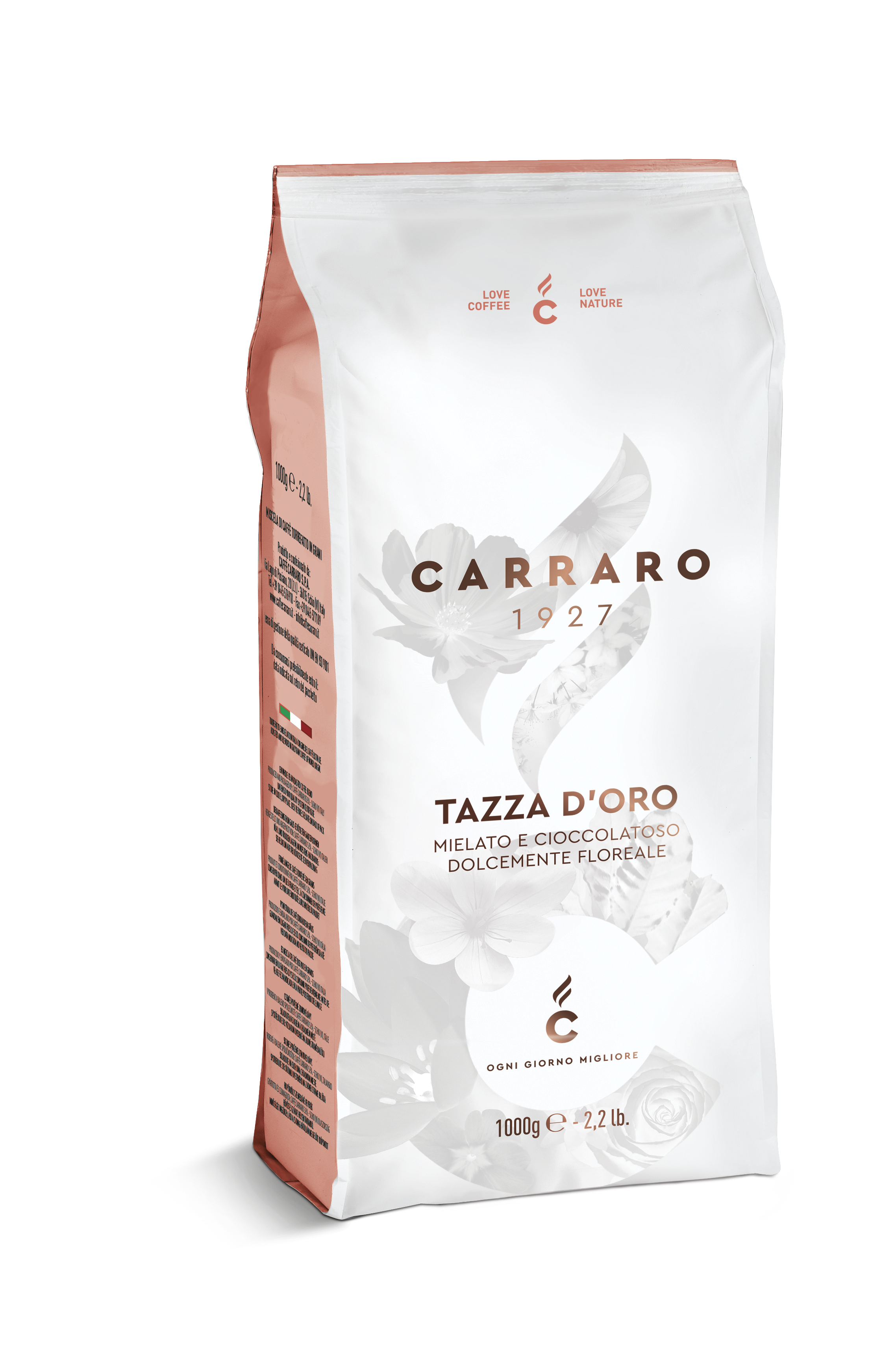 Carraro Tazza d'Oro - 1kg, zrnková káva