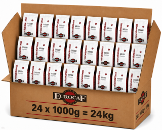 Eurocaf Miscela Rossa - 24x 1kg, zrnková káva