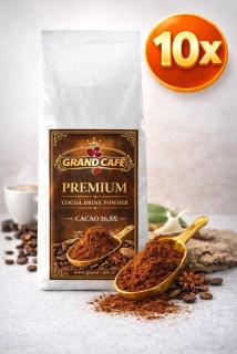 GRAND CAFÉ Premium Cacao 16,5% - Cocoa Drink Powder 10x 1kg